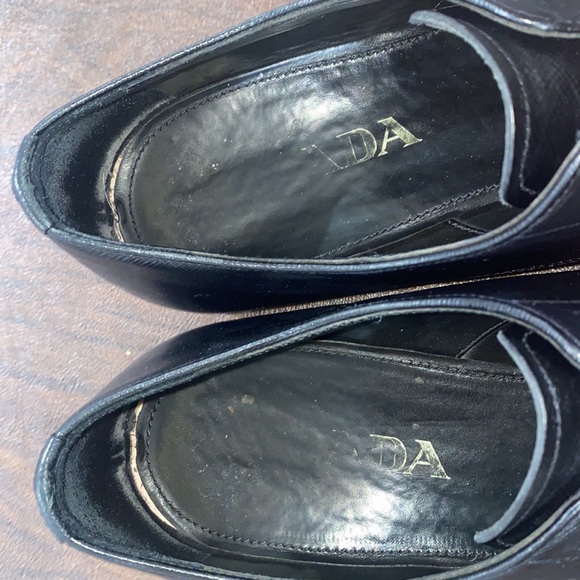 Prada lace up loafers